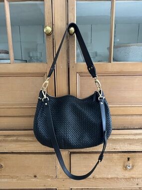 Great Condition Quince  Italian Leather Woven Convertible Crossbody Bag (large)